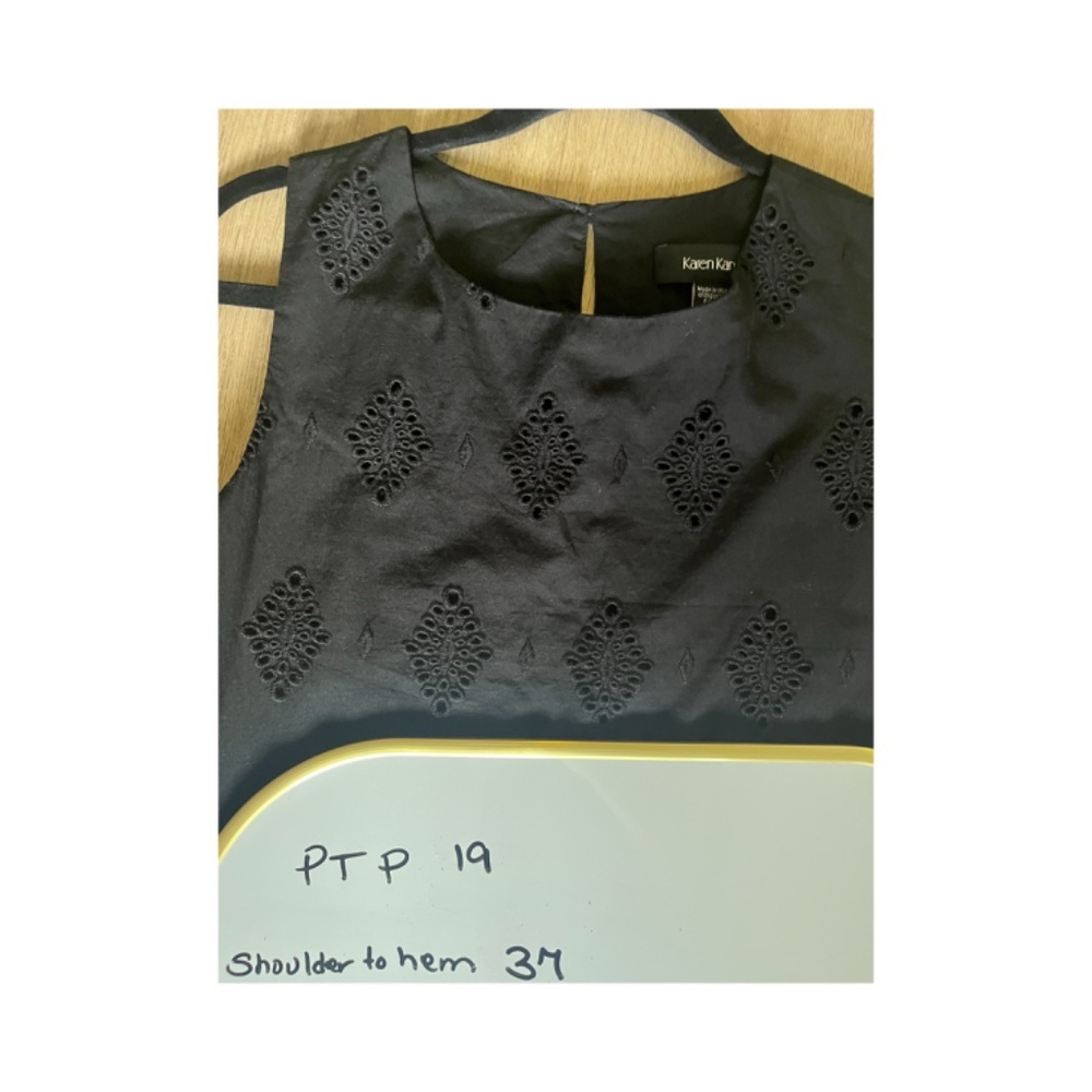 NWT LBD sleeveless Scalloped Minimalist Workwear Office Dress - Picture 4 of 6